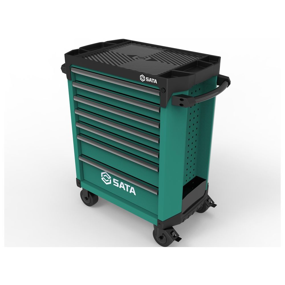 SATA 7 Schubladen Werkstattwagen Pro, Grün