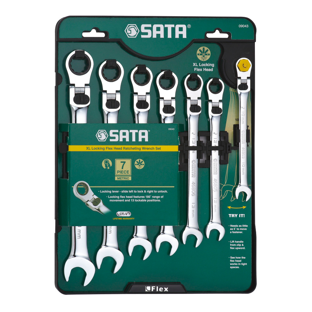 Ratchet Combination Wrench XL Set 7 pcs.