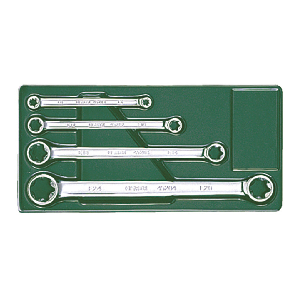 SATA TORX Schlüsselsatz 4-tlg. E6-E24, für Außen Torx Profil