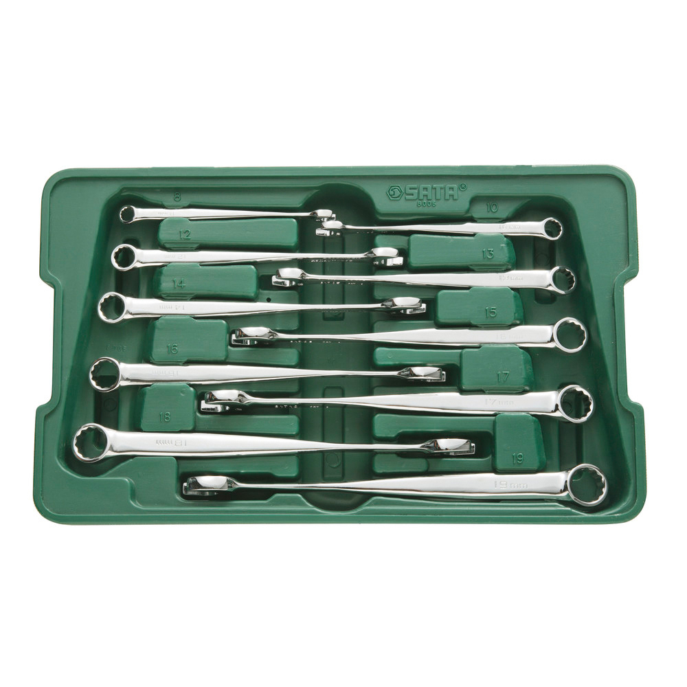 SATA Doppelringschl. Satz XL X-Beam 10-tlg. 8-19 mm gebogen